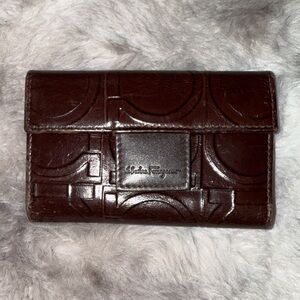 Salvatore Ferragamo Rich Brown Key Holder
